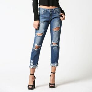 Hidden Jeans Distressed Skinny Ankle Jeans